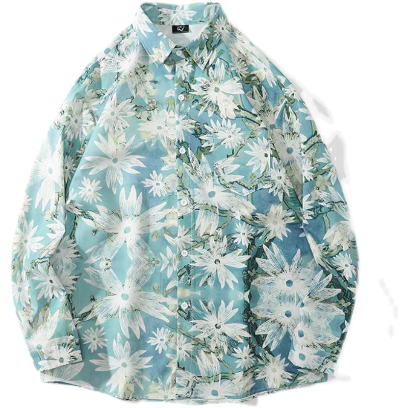 Từ Sao Hỏa Tranh sơn dầu cổ điển phong cách nghệ thuật áo sơ mi hoa