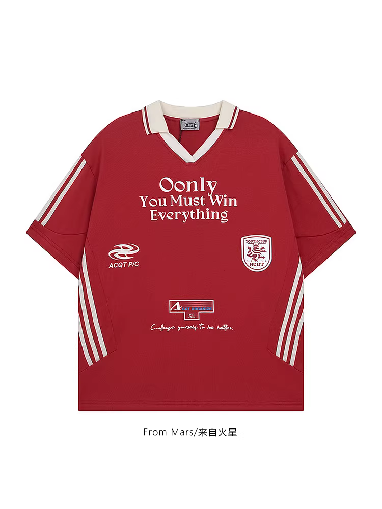 Từ sao Hỏa Khám phá áo thun polo dáng rộng in họa tiết ba sọc phong cách Nhật Bản lấy cảm hứng từ phong cách ins