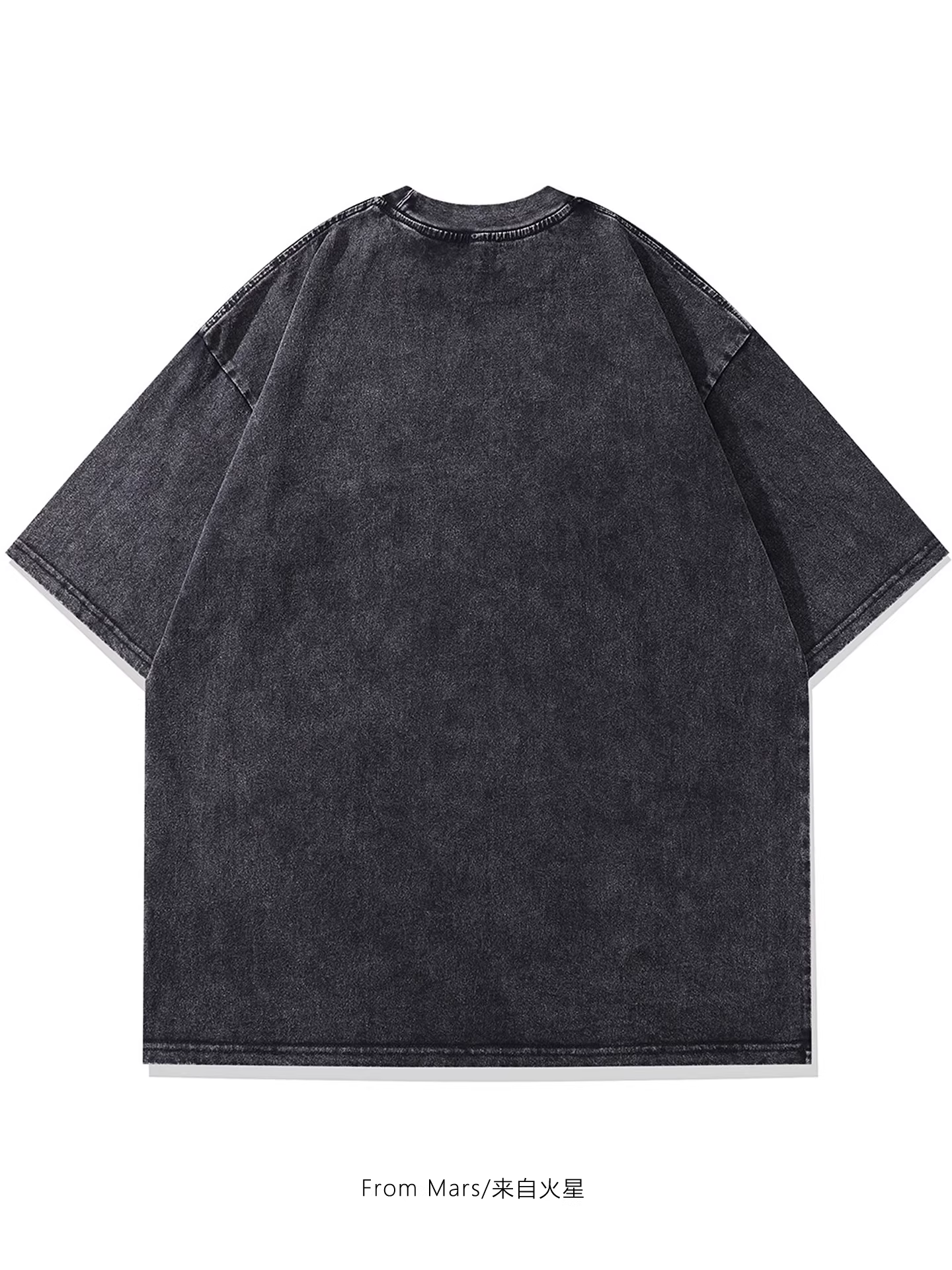 Áo thun unisex dáng rộng, tay ngắn, in họa tiết phong cách đường phố Mỹ, chất liệu vintage đã qua xử lý, kiểu dáng rộng rãi, mát mẻ, thích hợp cho mùa hè.