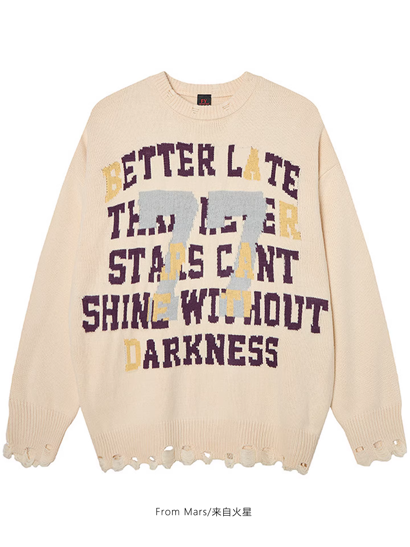 Từ sao Hỏa Áo len lỗ gió Harajuku may mắn