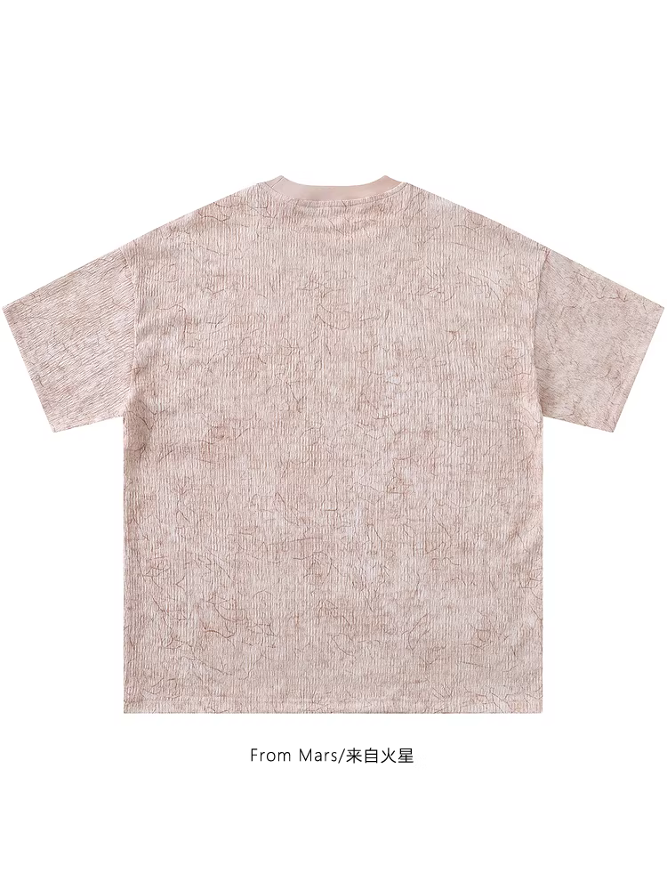 Từ sao Hỏa không thể phá vỡ sự bế tắc, áo thun ngắn tay in chữ mùa hè có họa tiết cổ điển, đa năng BF