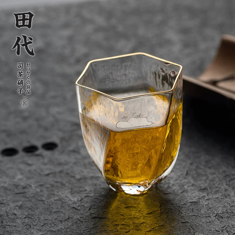 Ly trà, ly rượu whisky, ly rượu mạnh, ly trà nhỏ bằng thủy tinh mờ có vân nổi thủ công.