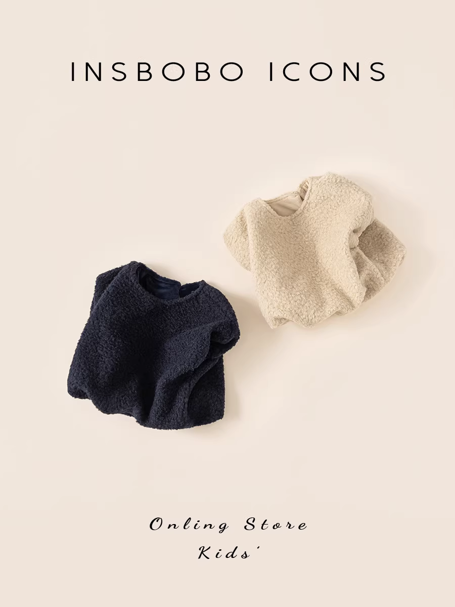 Áo gile trẻ em INSbobo mùa đông 2025 kiểu mới, áo dày cho bé gái, thời trang thu đông, quần áo trẻ em