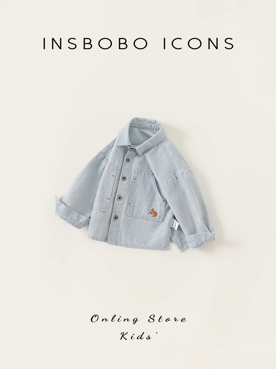 Áo sơ mi bé trai thu đông 2025, áo sơ mi trẻ em mới, áo bé trai, áo khoác bé trai dài tay thời trang