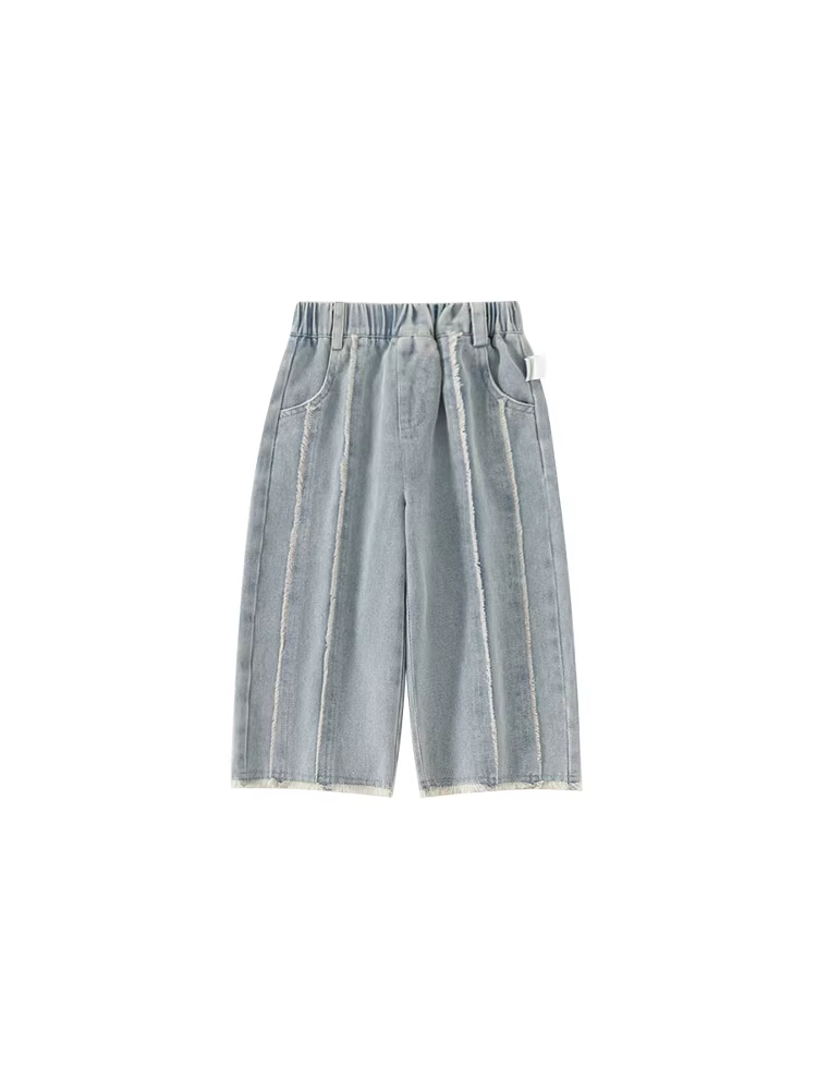 Quần bé gái INSbobo thu đông 2025 kiểu mới quần jean bé gái quần thẳng trẻ em thời trang thu đông