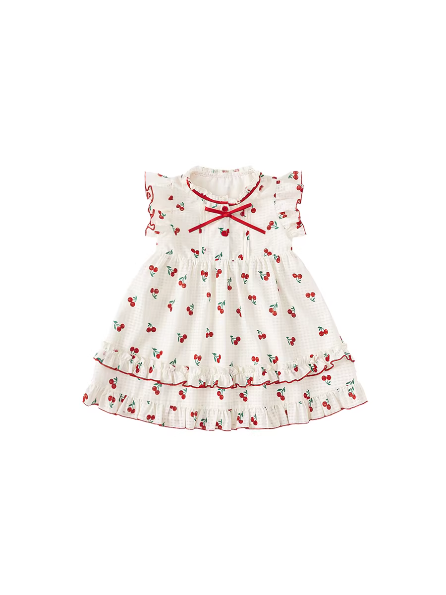 Váy bé gái INSbobo hè 2025, mẫu mới, váy bé gái mùa hè, váy bé gái tay bồng, quần áo trẻ em thời trang