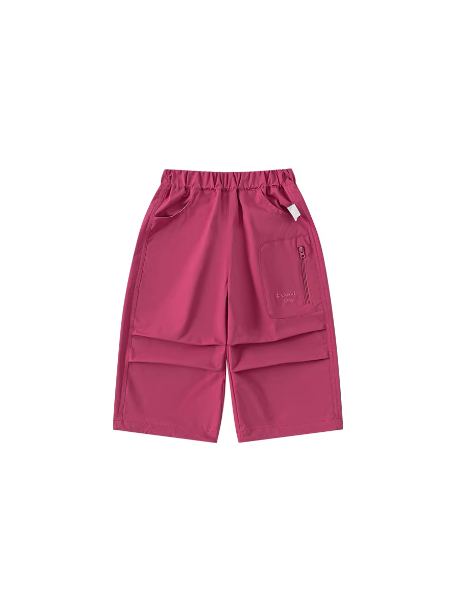 Quần bé gái INSbobo dáng thẳng, quần thể thao bé gái mùa thu 2025, quần cargo bé gái xuân thu thời trang