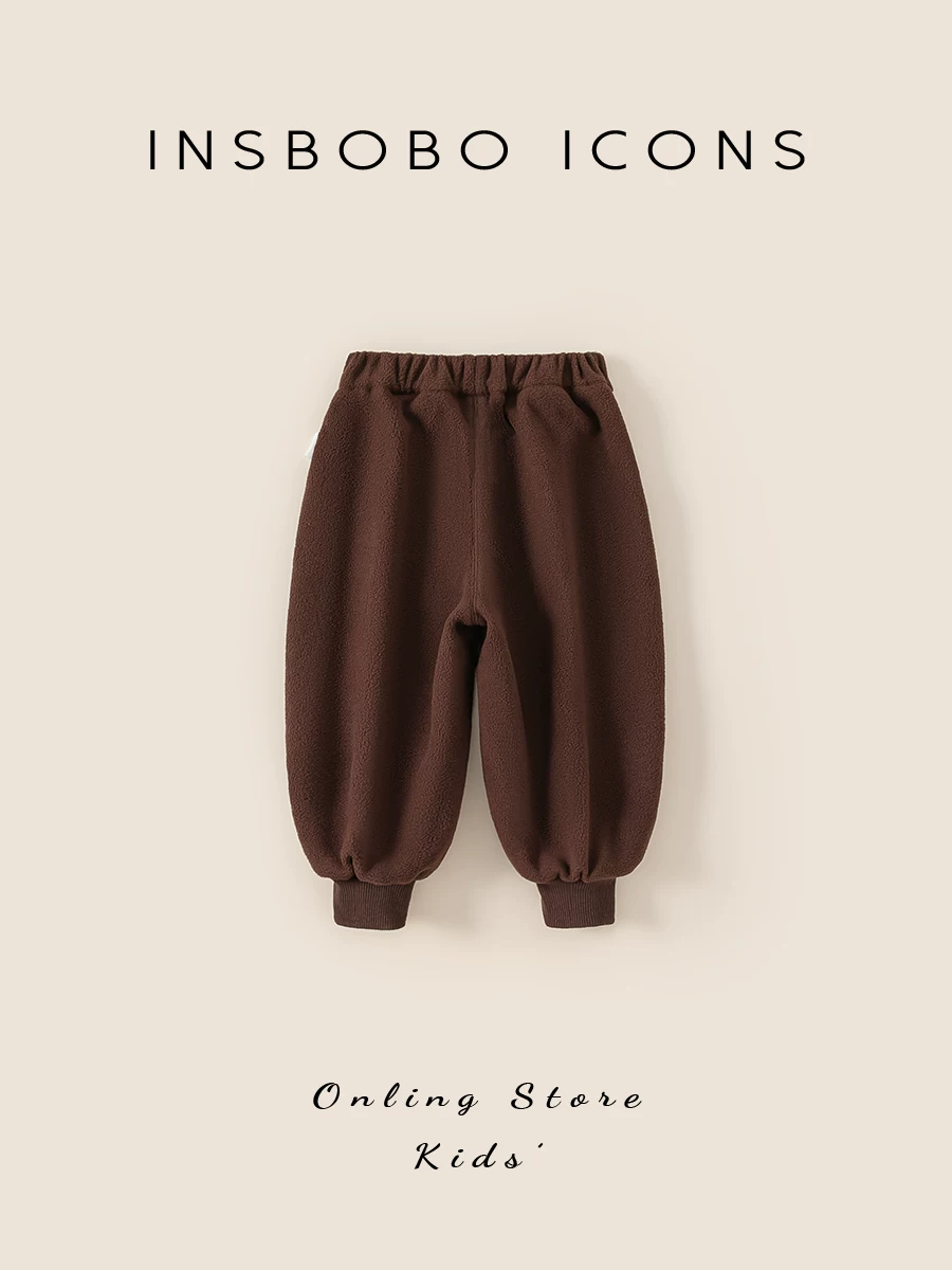 Quần INSbobo bé gái mùa đông 2025 kiểu mới, quần dài dày dặn thời trang cho bé trai, quần trẻ em mặc thường ngày mùa thu đông