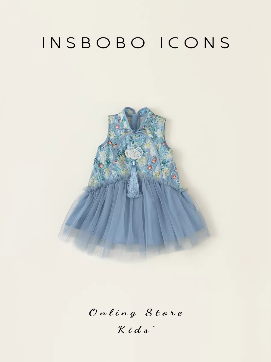 Váy Hanfu mùa hè cho bé gái 2025 kiểu mới, trang phục kiểu Trung Hoa, váy voan trẻ em, trang phục biểu diễn kiểu Trung Hoa mới cho mùa hè