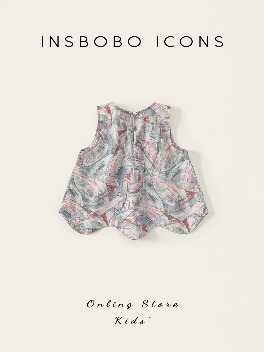 Áo gile bé gái INSbobo hè 2025 kiểu dáng mới thời trang, áo mỏng mùa hè cho bé, quần áo trẻ em hợp xu hướng