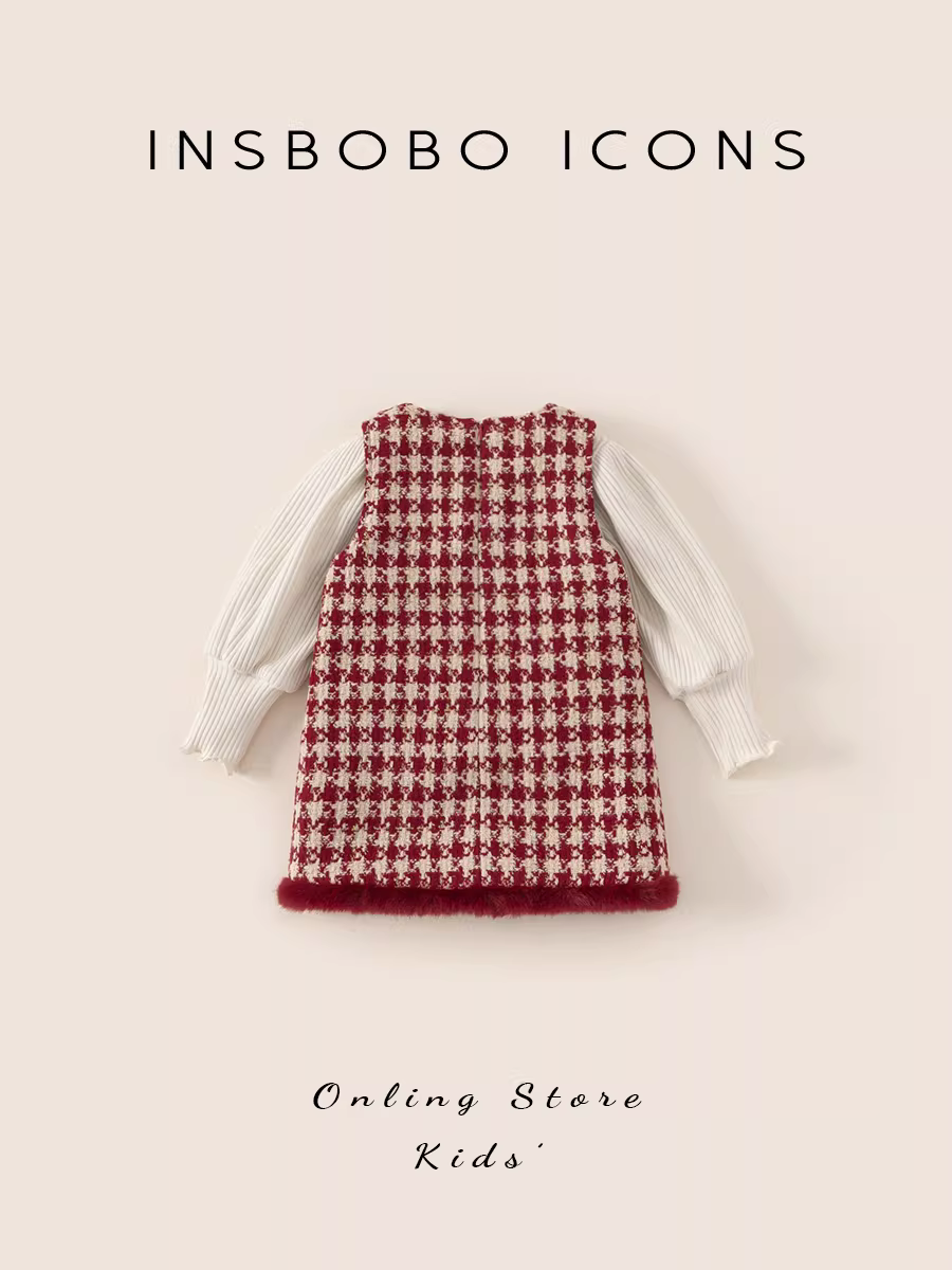 Váy đỏ bé gái, trang phục trẻ em mùa đông 2025, váy sinh nhật 1 tuổi, váy Giáng sinh