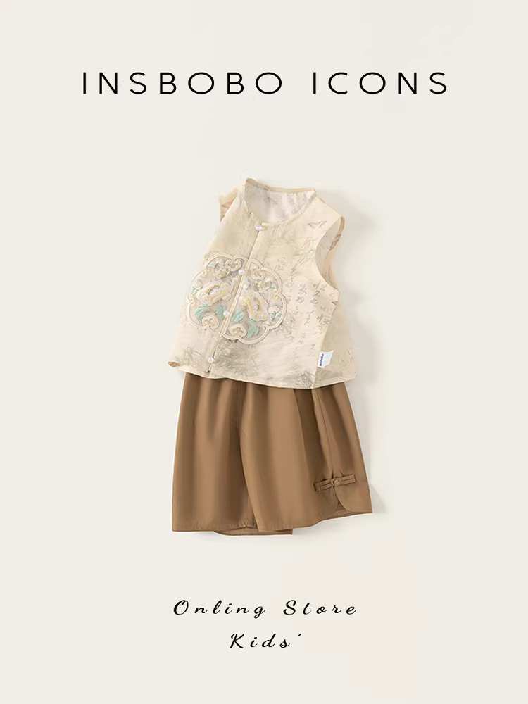 INSbobo trang phục Hanfu cho bé trai một tuổi trang phục trang trọng mùa hè mới dành cho trẻ em Bộ quần áo kiểu Trung Quốc quần áo kiểu Trung Hoa cho bé Tang suit