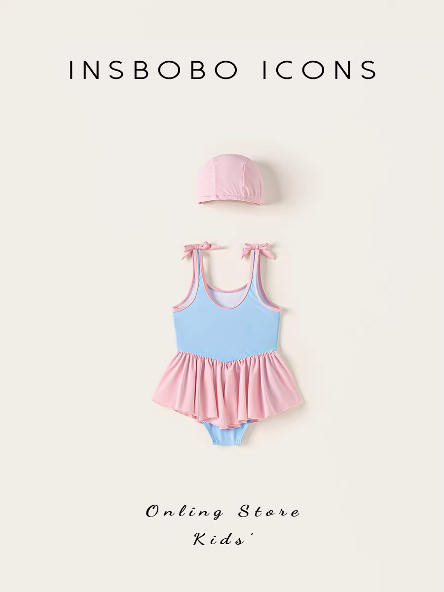 Đồ bơi trẻ em INSbobo mùa hè 2025 kiểu mới, quần áo bé gái, đồ bơi bé gái, đồ bơi trẻ em, mùa hè sớm, chất liệu mỏng
