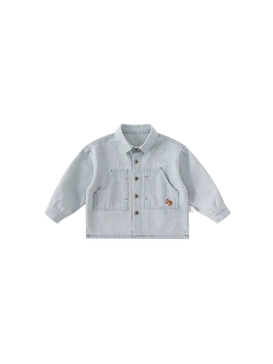 Áo sơ mi bé trai thu đông 2025, áo sơ mi trẻ em mới, áo bé trai, áo khoác bé trai dài tay thời trang