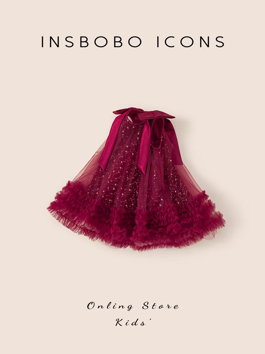INSbobo váy bé gái mùa thu đông mới quần áo bé gái váy công chúa mùa đông váy bé gái quần áo trẻ em