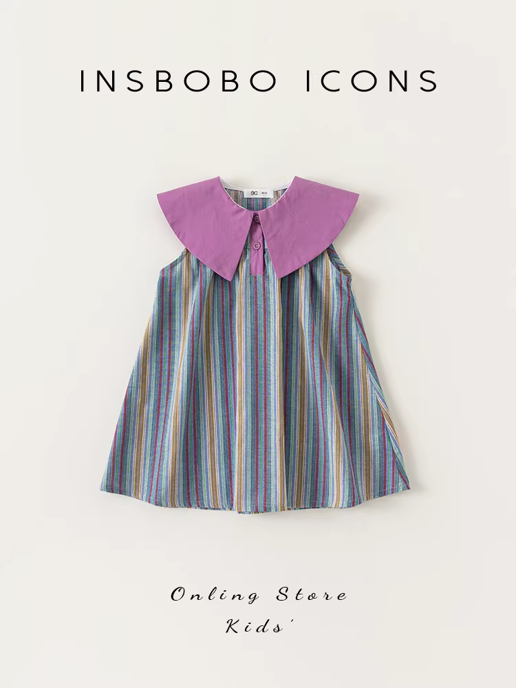 Váy bé gái, quần áo mùa hè, váy công chúa kiểu mới 2025, váy trẻ em, váy không tay, cổ ren, quần áo bé gái, thời trang