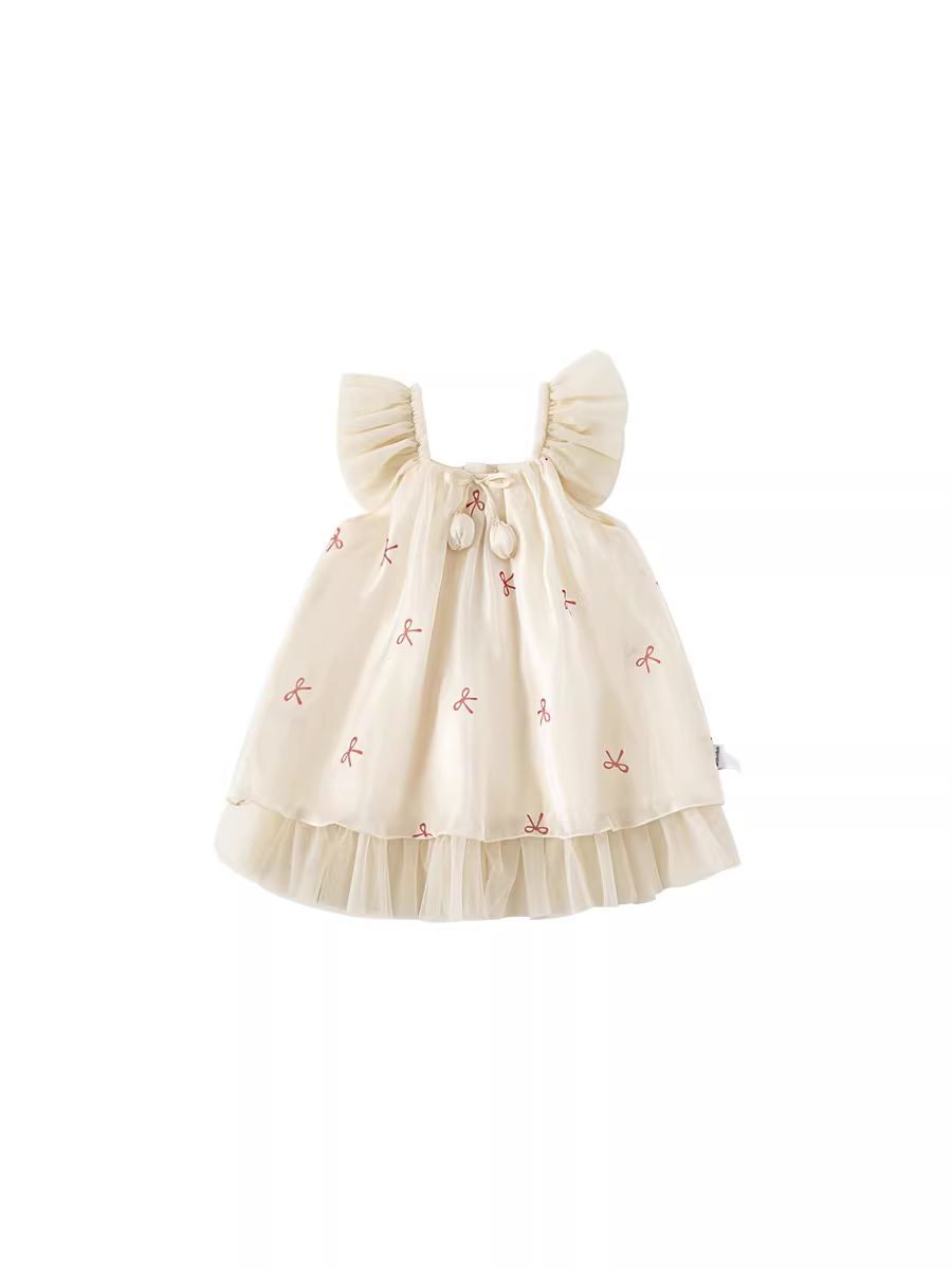 Váy bé gái INSbobo mùa hè, váy trẻ em, váy bé gái một tuổi, trang phục đầu hè 2025, váy lưới