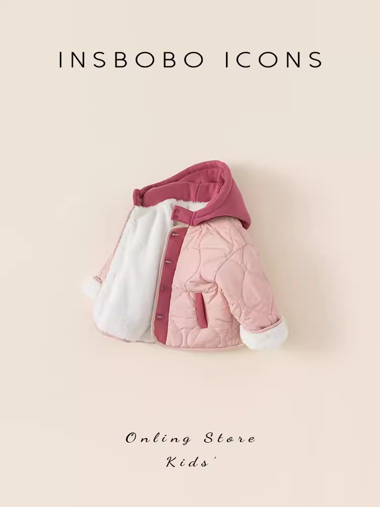Áo khoác mùa đông có đệm bông cho bé gái, áo khoác chần bông cho bé, quần áo cotton cho trẻ em mùa thu đông 2025, áo khoác dày dặn ấm áp có đệm bông cho bé trai mới.