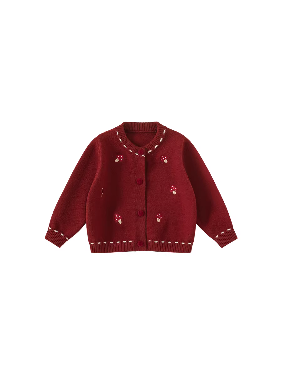 Áo len bé gái INSbobo thu đông 2025 kiểu dáng thời trang áo khoác len trẻ em áo mùa đông bé yêu Giáng sinh