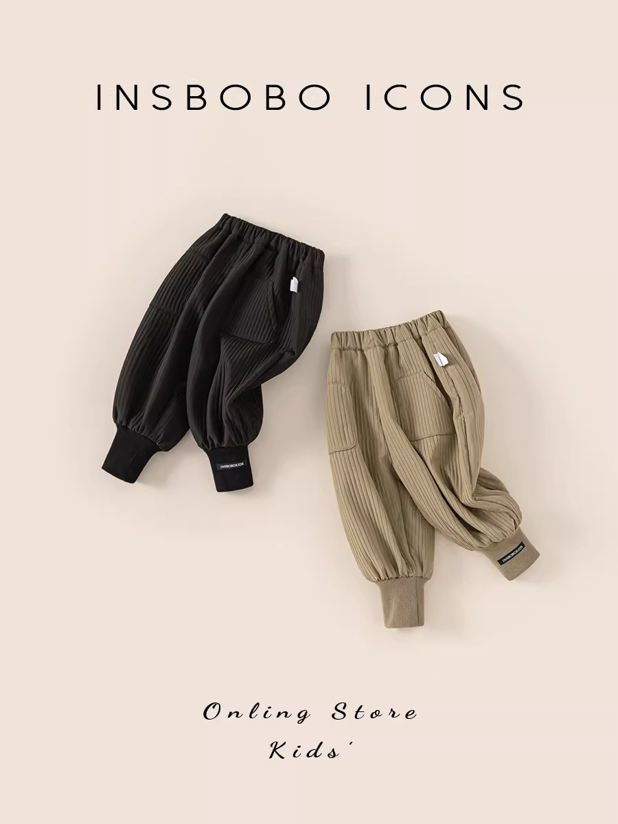 Quần bé trai mùa đông 2025 kiểu mới quần jogger bé gái có lớp lông cừu quần bé sơ sinh thời trang quần áo mùa đông trẻ em quần áo trẻ em hợp thời trang