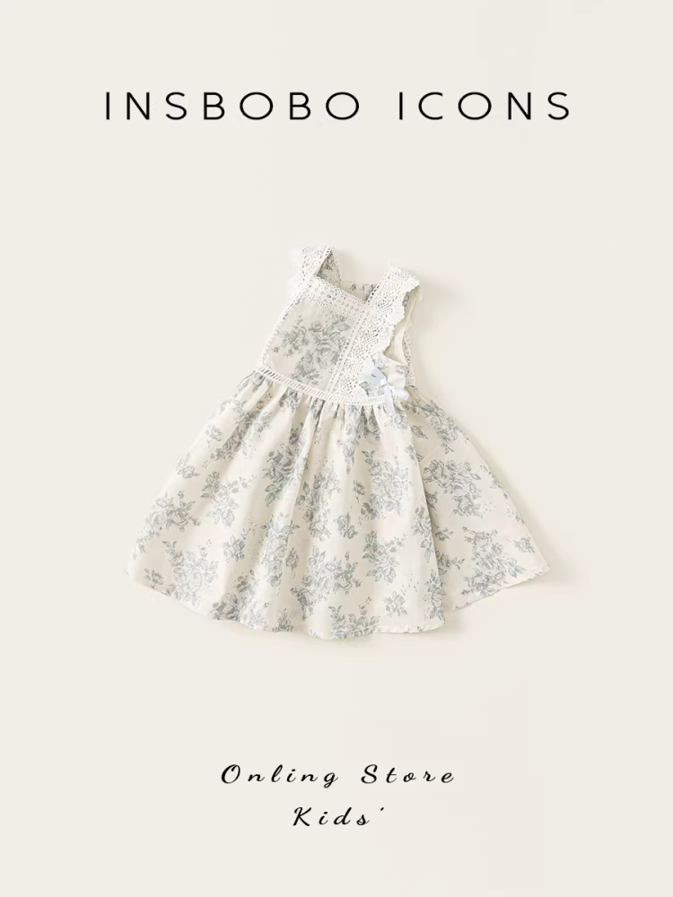 INSbobo váy bé gái váy mùa hè 2025 váy trẻ em mới váy công chúa bé gái váy hoa váy bé gái