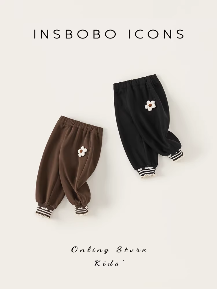 Quần jogger bé gái INSbobo thu đông 2025 kiểu mới thời trang trẻ em