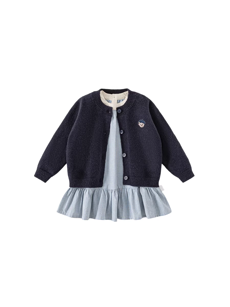 Bộ đồ bé gái INSbobo thu đông 2025 kiểu mới, thời trang trẻ em, áo khoác thời trang thu đông cho bé