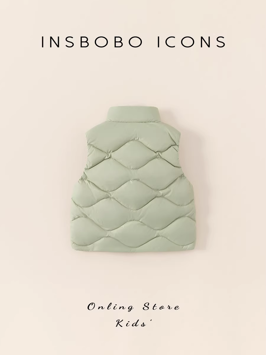 Áo phao bé trai INSbobo thu đông mới, áo phao trẻ em mùa đông 2025, áo gile trẻ em thời trang
