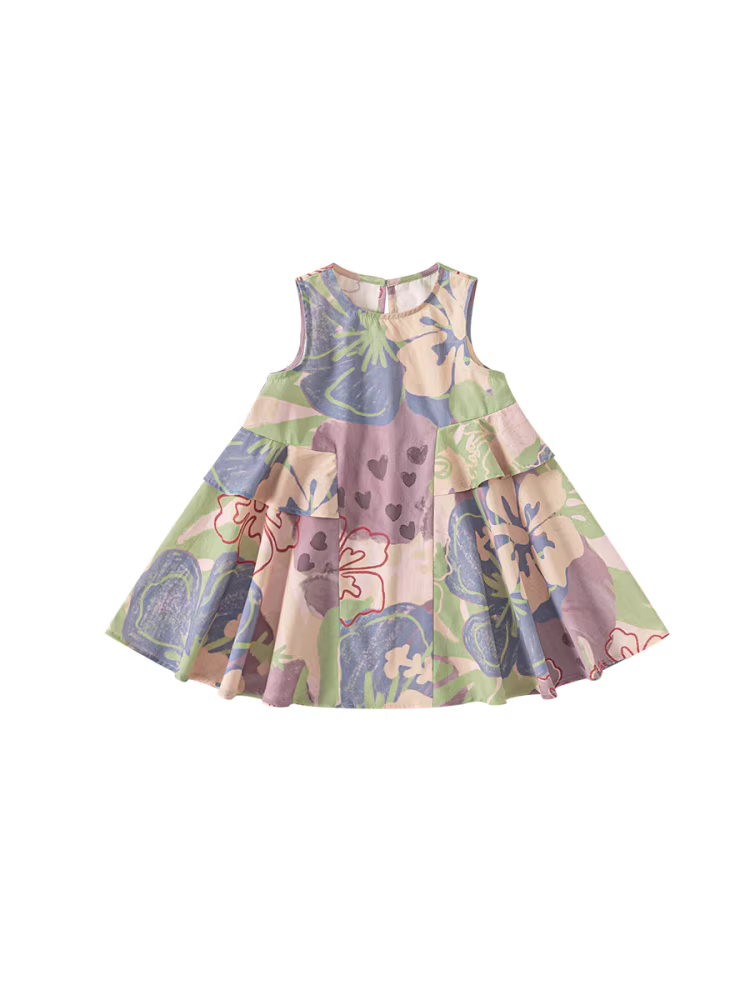 Váy bé gái INSbobo, kiểu dáng mỏng mùa hè, váy hai dây bé gái, váy trẻ em, xu hướng thời trang đầu hè 2025.