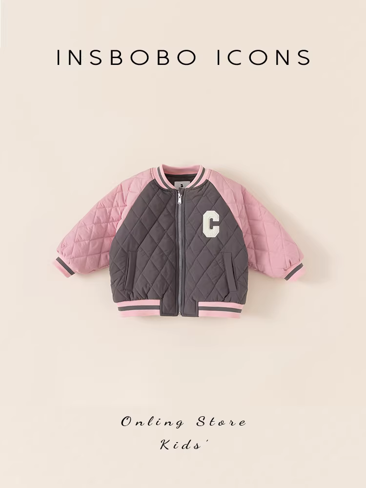 Áo khoác ngoài cho bé gái mùa thu đông 2024 phong cách mới quần áo cotton trẻ em áo khoác chần bông cho bé gái áo khoác độn bông cho bé gái phong cách thời trang mùa đông