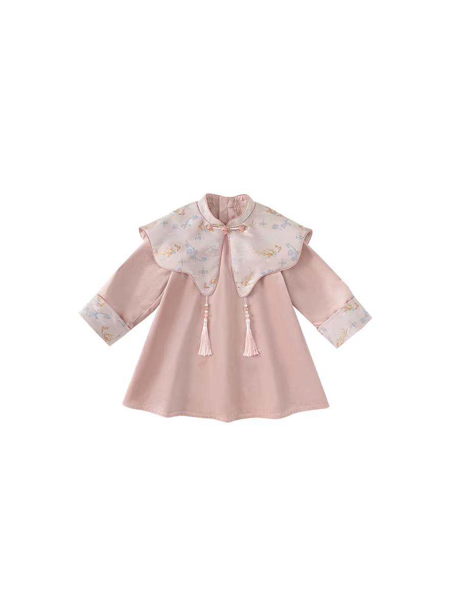 Váy kiểu Hanfu cho bé gái, mẫu mới thu 2025, trang phục thu đông kiểu Trung Hoa mới, váy dạ hội cho bé gái một tuổi, trang phục Tang phục trẻ em.