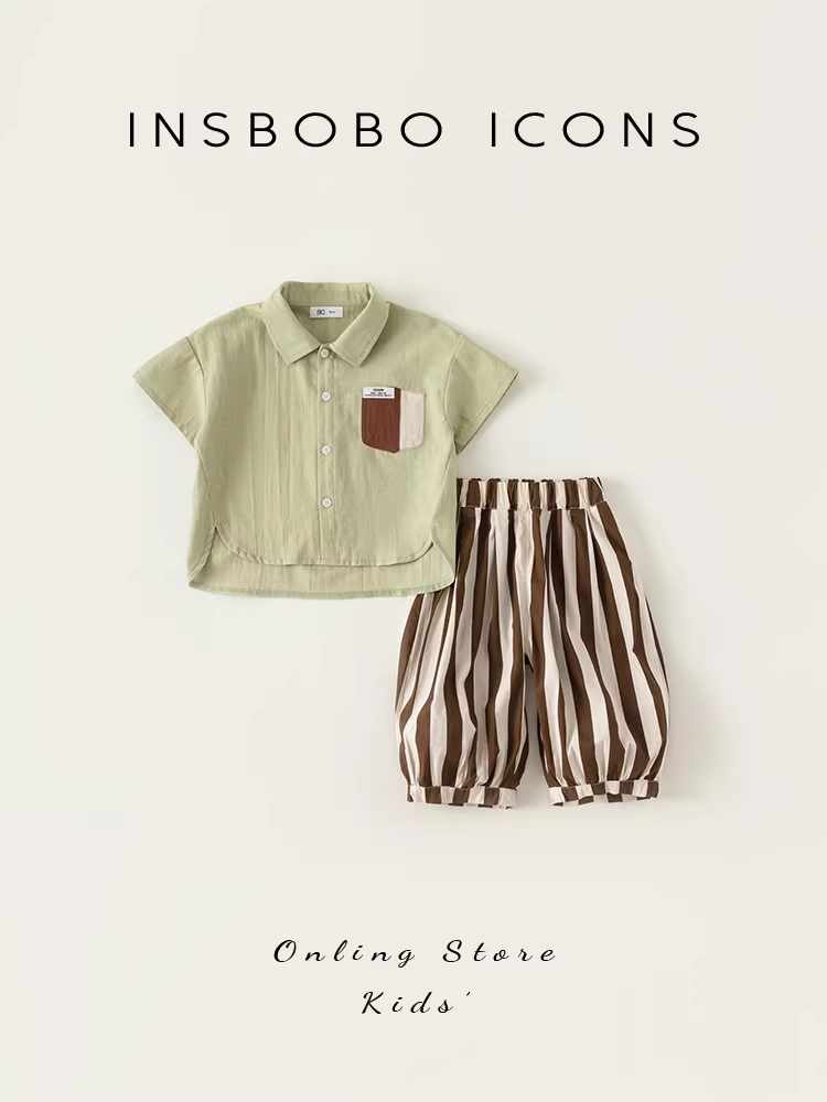 Trang phục mùa hè cho bé trai 2025, thời trang mới, quần áo trẻ em hợp xu hướng, quần áo mùa hè cho bé trai, phong cách mùa hè đẹp trai