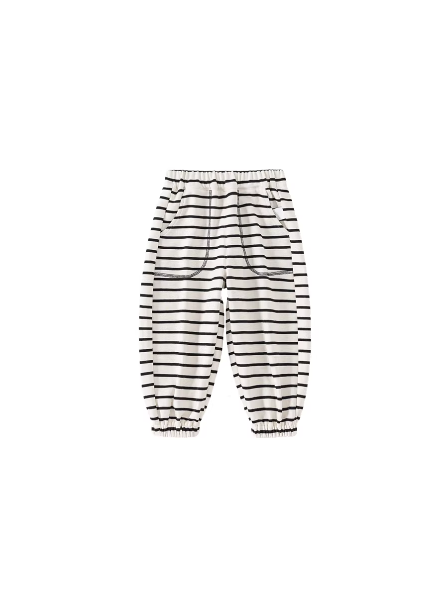 Quần trẻ em INSbobo thu đông 2025, quần thể thao bé gái, quần dài kẻ sọc bé trai xuân thu, quần áo trẻ em thời trang