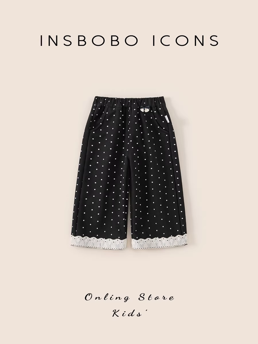 Quần bé gái INSbobo kiểu mới mùa đông 2025, quần ống đứng thời trang trẻ em, quần dày giữ ấm mùa thu đông, quần thường ngày