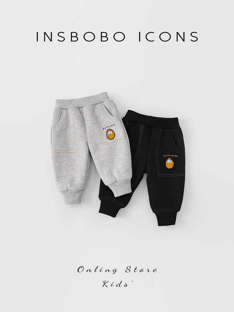 Quần thu đông trẻ em 2025, quần dài giữ ấm lót lông cừu cho bé trai, quần jogger mùa đông cho bé gái, quần chống gió thời trang cho trẻ mới biết đi