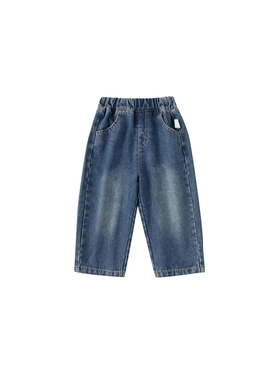 INSbobo quần bé trai mùa thu mới quần jean bé gái thường ngày quần dài trẻ em quần áo trẻ em phong cách xuân thu