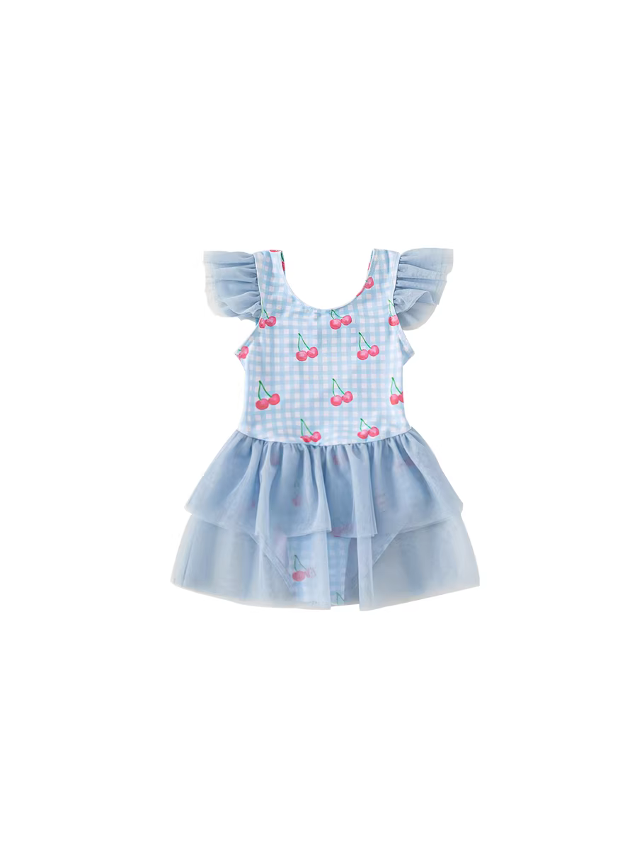 Đồ bơi bé gái INSbobo mùa hè 2025 kiểu mới, quần áo mùa hè trẻ em, quần áo trẻ em gái