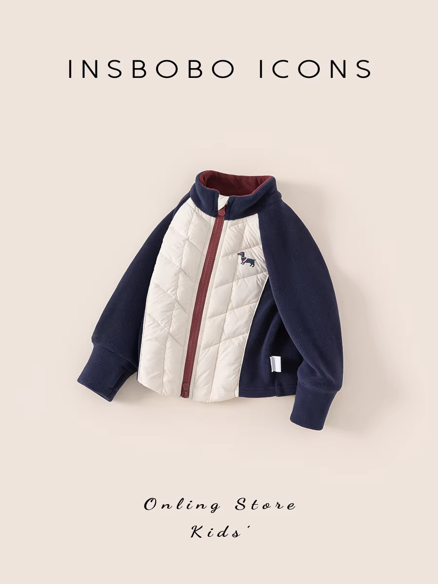 Áo khoác phao trẻ em INSbobo mùa đông 2025 kiểu mới, áo khoác phao nhẹ cho bé gái, quần áo trẻ em
