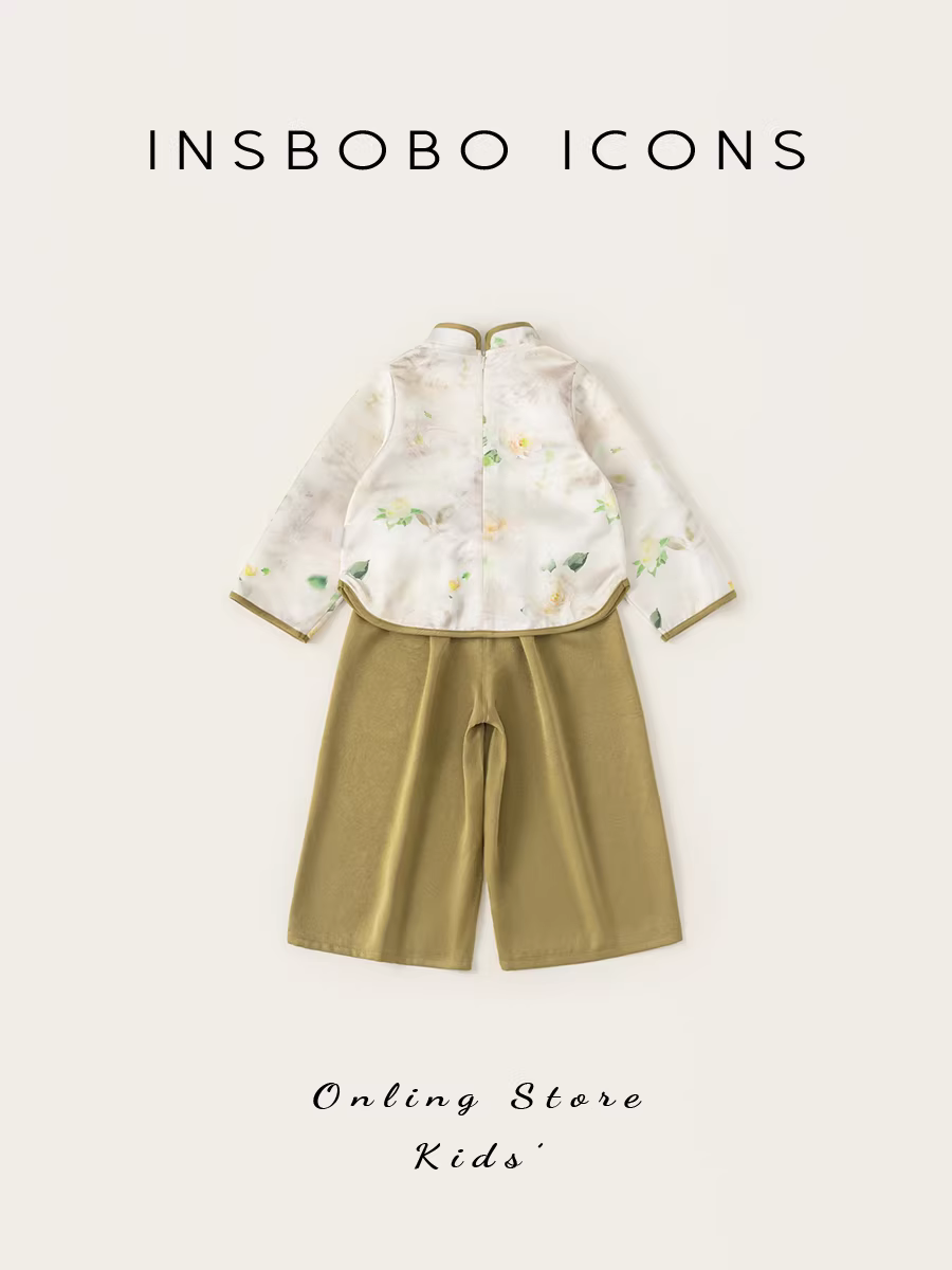 Đầm Hanfu INSbobo cho bé gái xuân thu 2025, bộ trang phục Hanfu trẻ em mới năm 2025, bộ trang phục mùa thu cho bé sinh nhật 1 tuổi