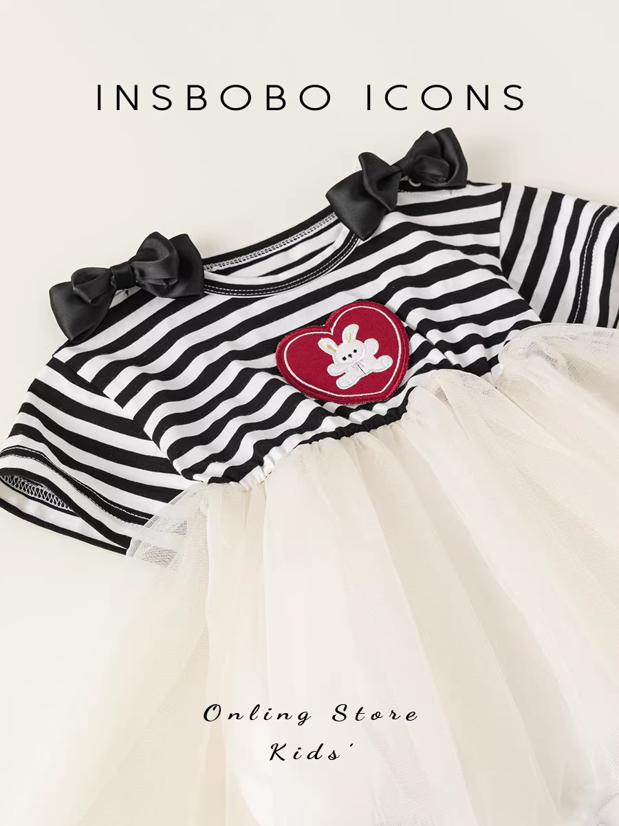 Quần áo trẻ em INSbobo mùa hè chất liệu lưới mỏng, bộ liền thân cho bé sơ sinh, trang phục mùa hè 2025