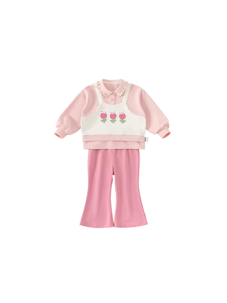 Quần áo thu đông INSbobo cho bé gái 2025, bộ đồ bé gái mới, quần áo trẻ em xuân thu, bộ đồ hai mảnh thời trang