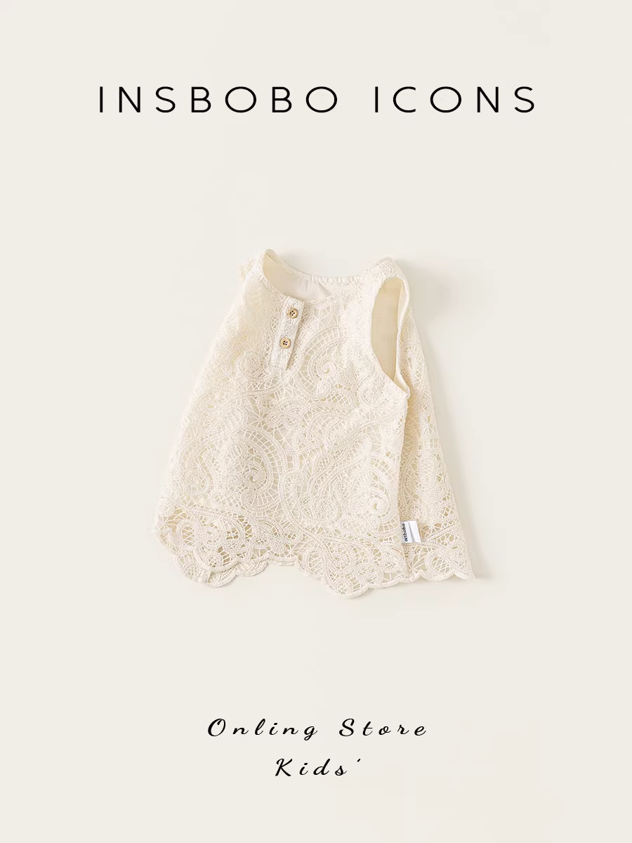 Áo gile bé gái INSbobo hè 2025 kiểu mới, áo không tay cho bé gái, quần áo hè trẻ em, quần áo bé gái mỏng nhẹ thời trang