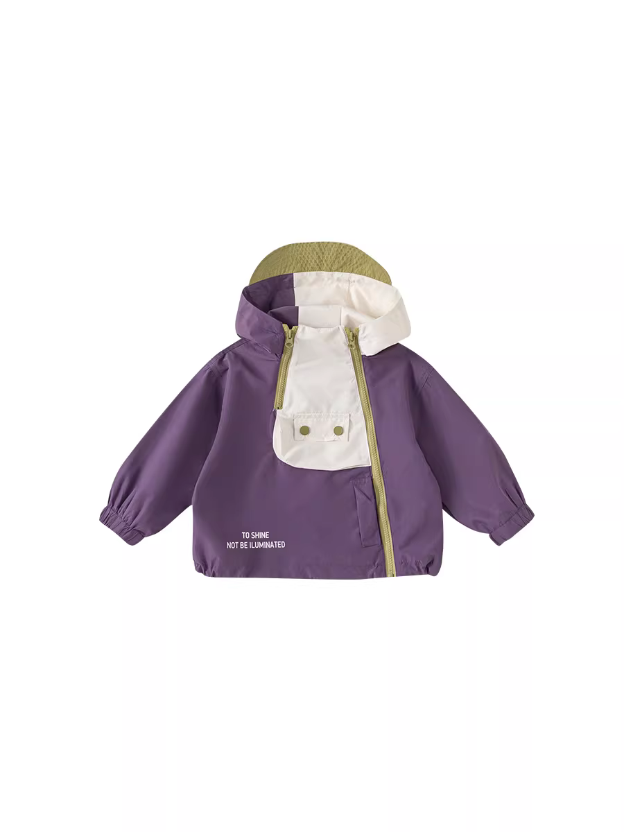 Áo khoác trẻ em thu đông 2025 kiểu mới, áo khoác bé trai phối màu, áo có mũ, thời trang và sành điệu cho bé gái