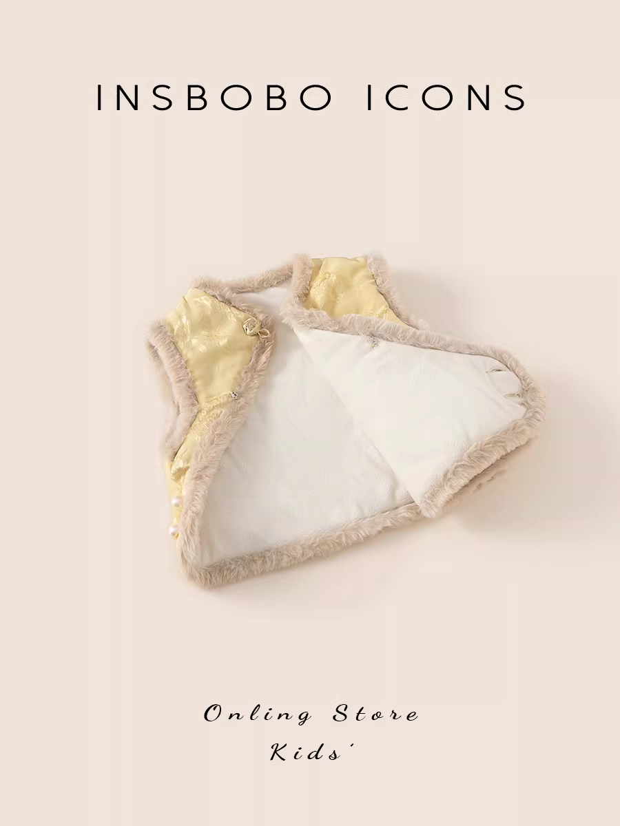 Áo vest Hanfu dành cho trẻ em dành cho bé gái, áo vest kiểu Trung Hoa, phong cách truyền thống Trung Hoa, trang phục trang trọng của bé gái một tuổi, bộ đồ Tang của bé gái, quần áo mùa đông dày dặn, phong cách cổ xưa.