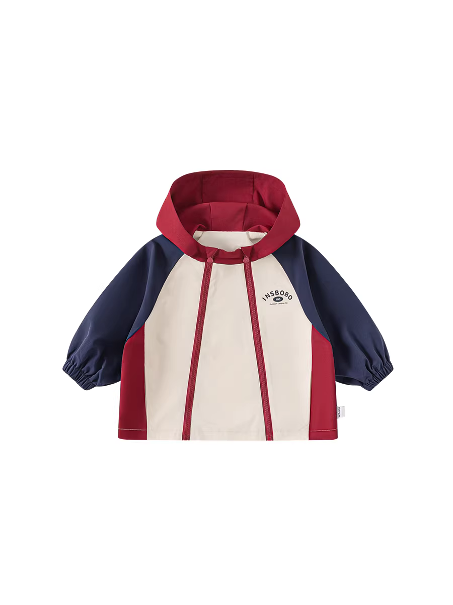 Áo khoác trẻ em INSbobo thu đông 2025 kiểu mới, áo gió bé gái, áo có mũ bé trai, quần áo thu đông, thời trang trẻ em