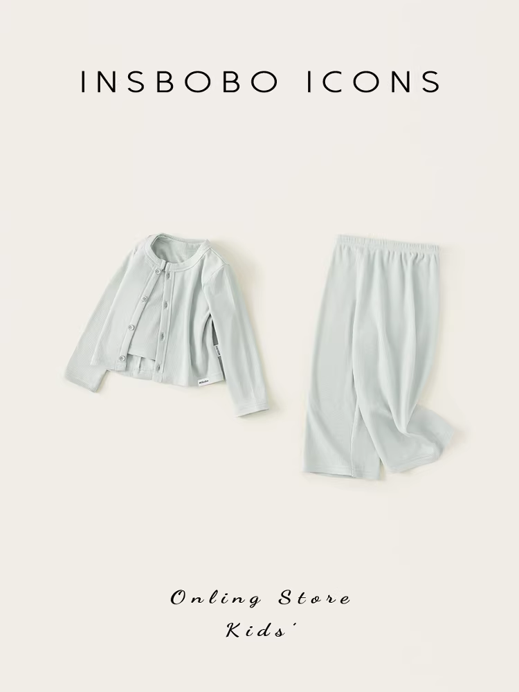 Bộ trang phục thu đông INSbobo cho bé gái 2025 kiểu mới, bộ hai mảnh, áo gile trẻ em, phong cách giản dị và thời trang