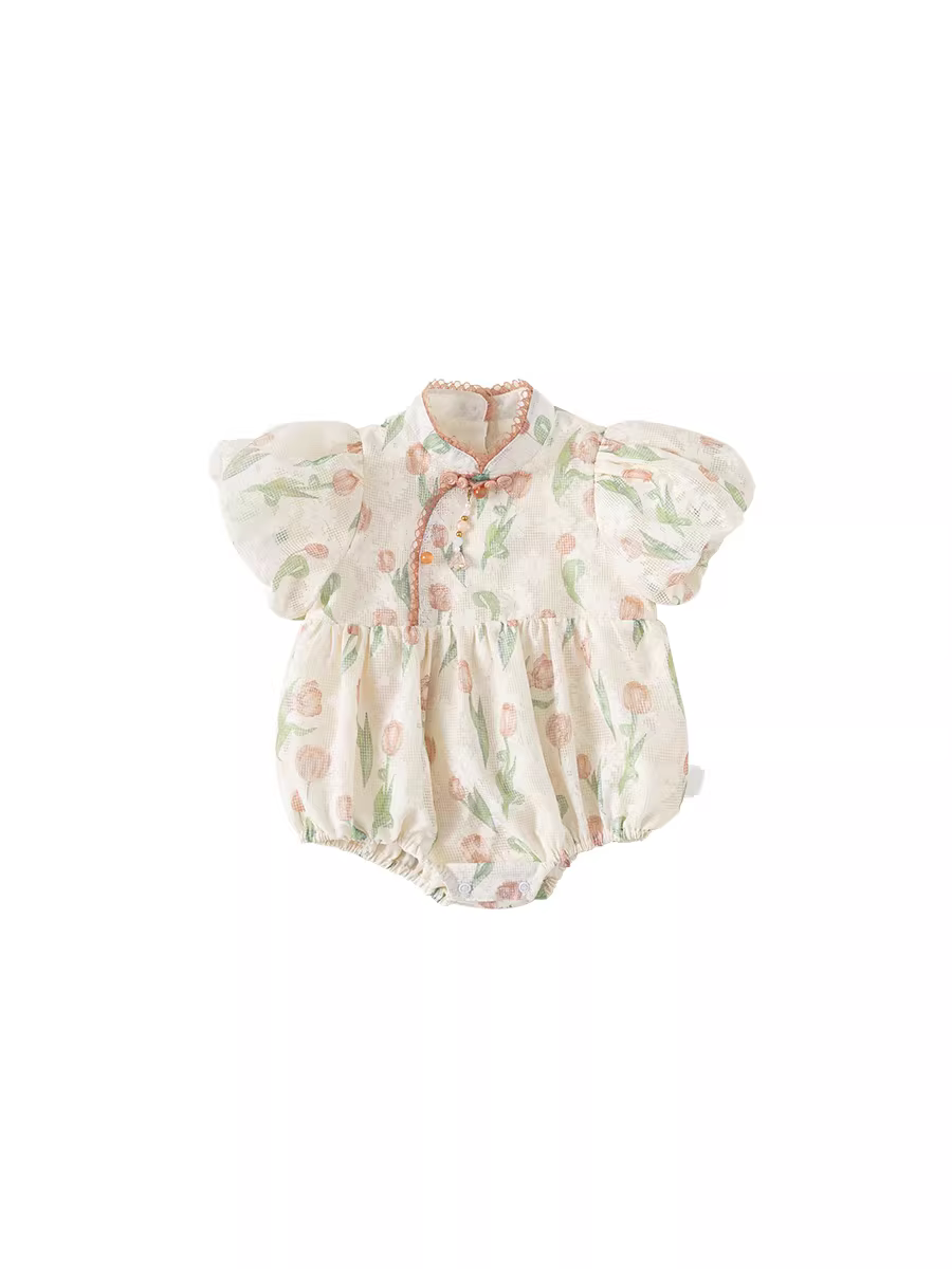 Quần áo trẻ em INSbobo mùa hè 2025, bộ liền thân mùa hè mới cho bé gái một tuổi, đầm thời trang, quần áo trẻ em