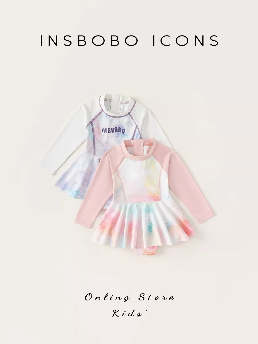 Đồ bơi cho bé gái, đồ bơi liền thân kiểu mới 2025, đồ bơi trẻ em, đồ bơi bé gái tay dài, quần áo trẻ em đi biển, mùa hè