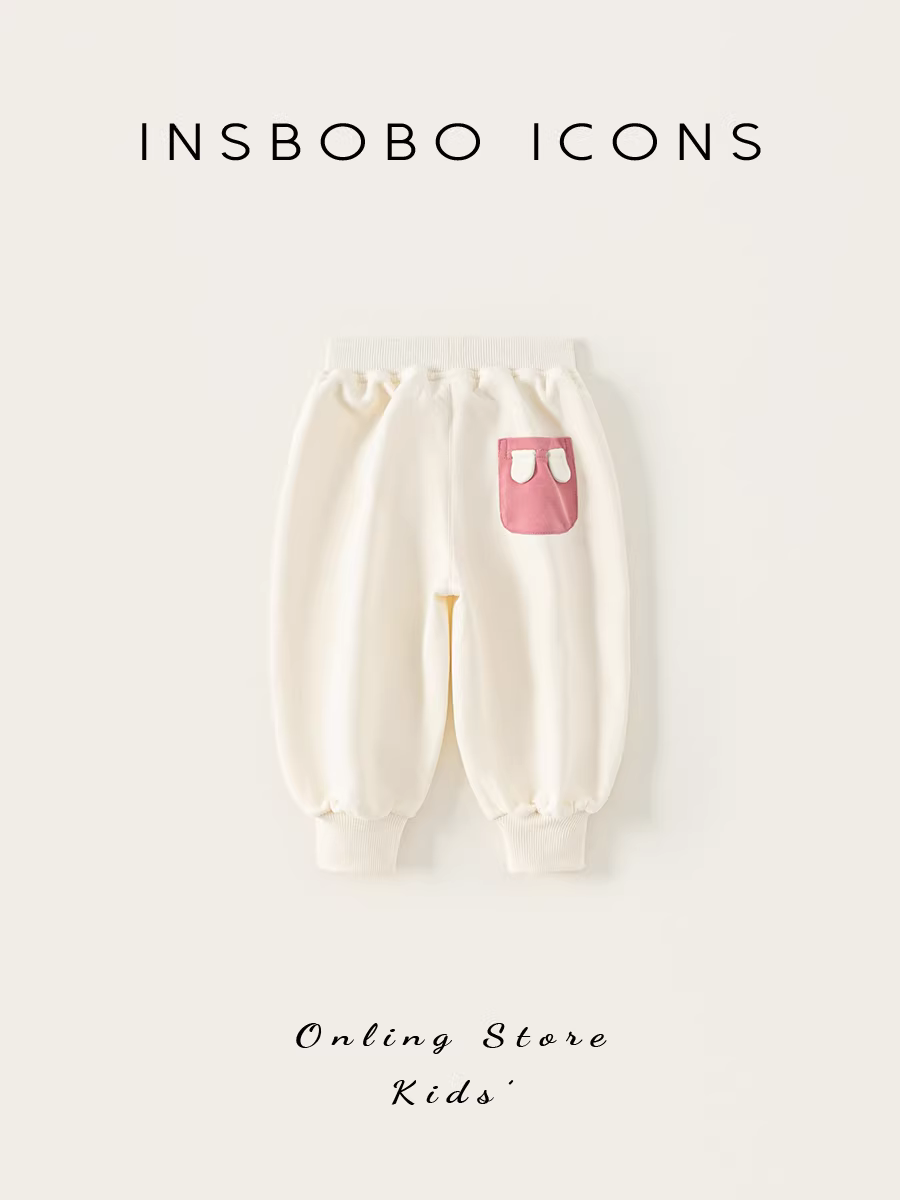 Quần dài bé gái INSbobo mùa xuân thu 2025, quần trẻ em mùa thu mới, quần trẻ em thường ngày thời trang, quần trẻ em hợp xu hướng