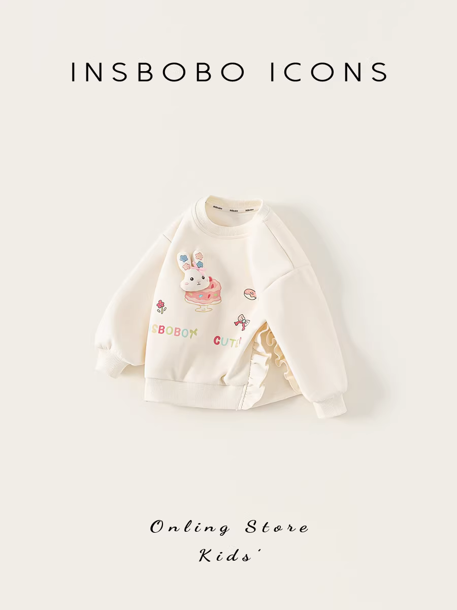 Áo len bé gái INSbobo thu đông 2025 mẫu mới áo trẻ em nữ thời trang dài tay mùa xuân thu